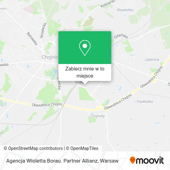 Mapa Agencja Wioletta Borau. Partner Allianz