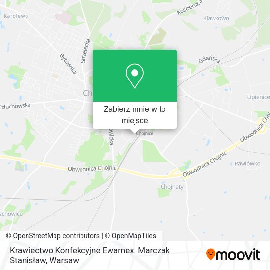 Mapa Krawiectwo Konfekcyjne Ewamex. Marczak Stanisław