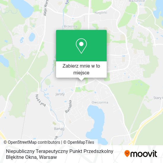 Mapa Niepubliczny Terapeutyczny Punkt Przedszkolny Błękitne Okna