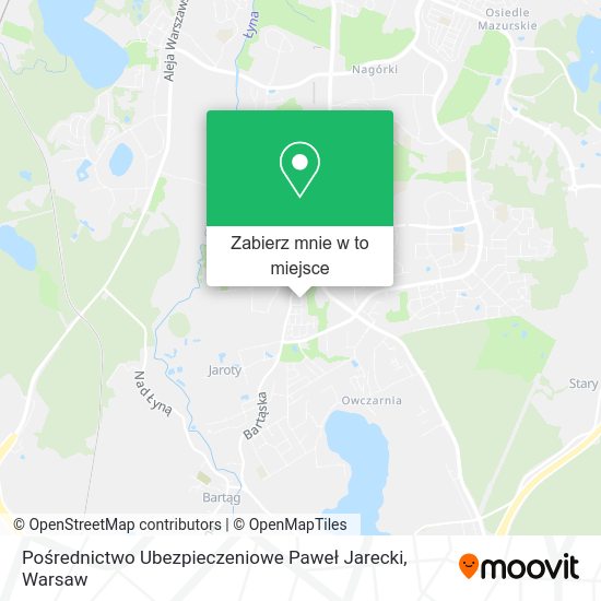 Mapa Pośrednictwo Ubezpieczeniowe Paweł Jarecki