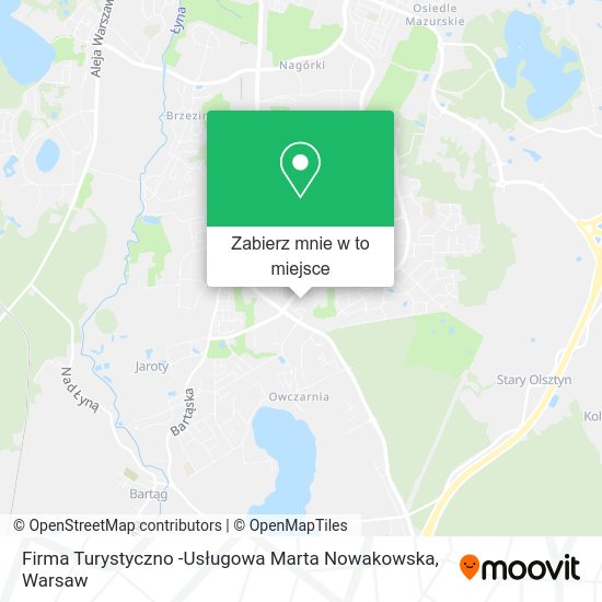 Mapa Firma Turystyczno -Usługowa Marta Nowakowska