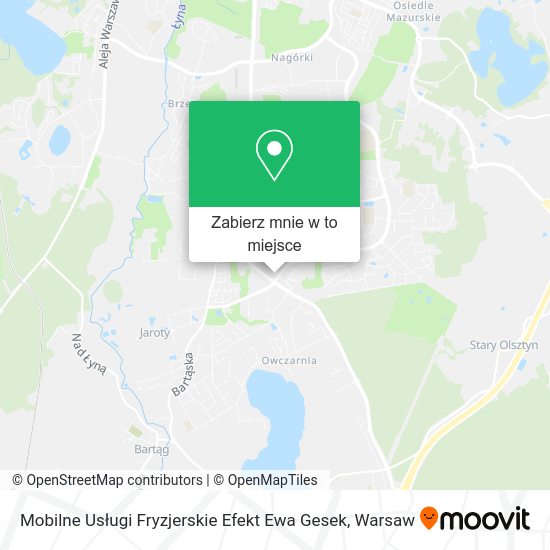 Mapa Mobilne Usługi Fryzjerskie Efekt Ewa Gesek