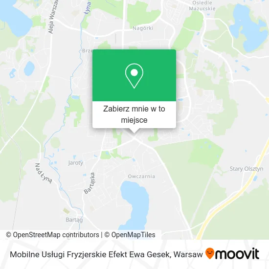 Mapa Mobilne Usługi Fryzjerskie Efekt Ewa Gesek