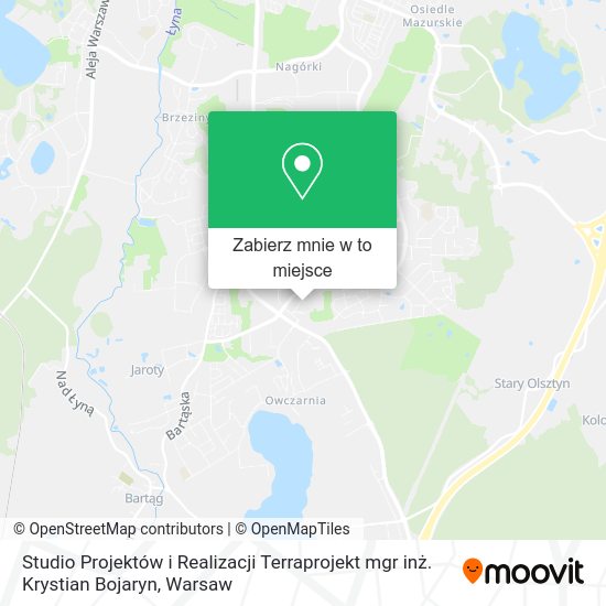 Mapa Studio Projektów i Realizacji Terraprojekt mgr inż. Krystian Bojaryn