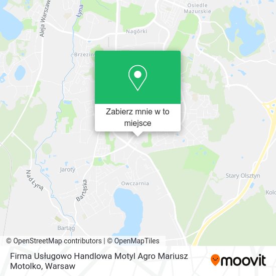 Mapa Firma Usługowo Handlowa Motyl Agro Mariusz Motolko