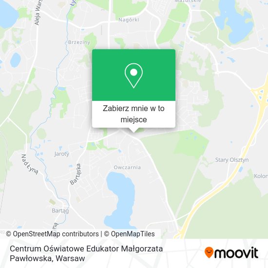 Mapa Centrum Oświatowe Edukator Małgorzata Pawłowska