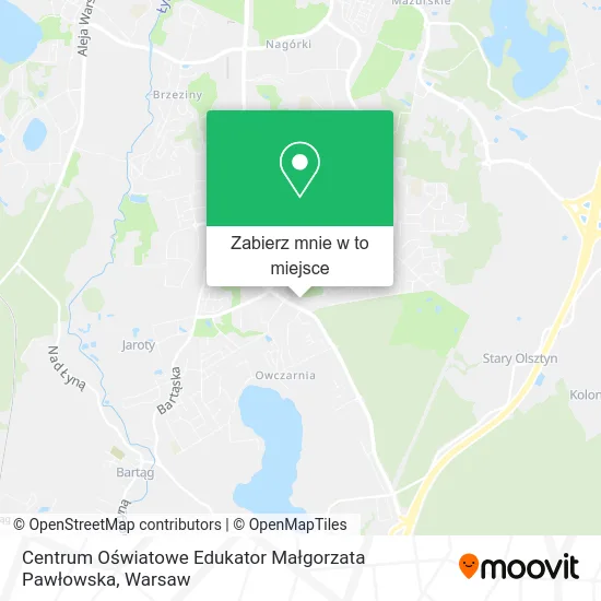 Mapa Centrum Oświatowe Edukator Małgorzata Pawłowska