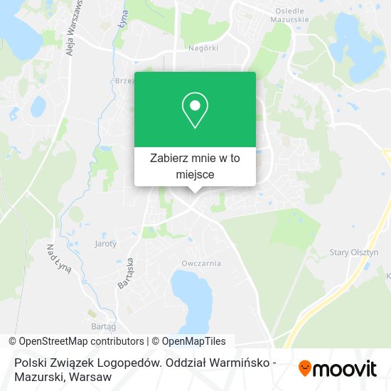 Mapa Polski Związek Logopedów. Oddział Warmińsko - Mazurski