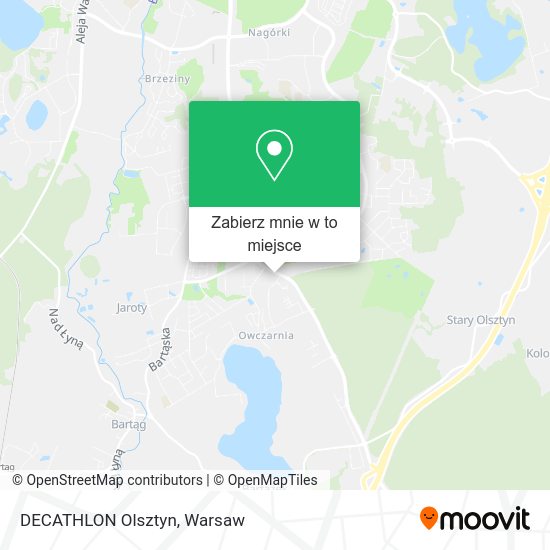 Mapa DECATHLON Olsztyn