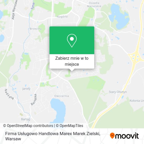 Mapa Firma Usługowo Handlowa Marex Marek Zielski