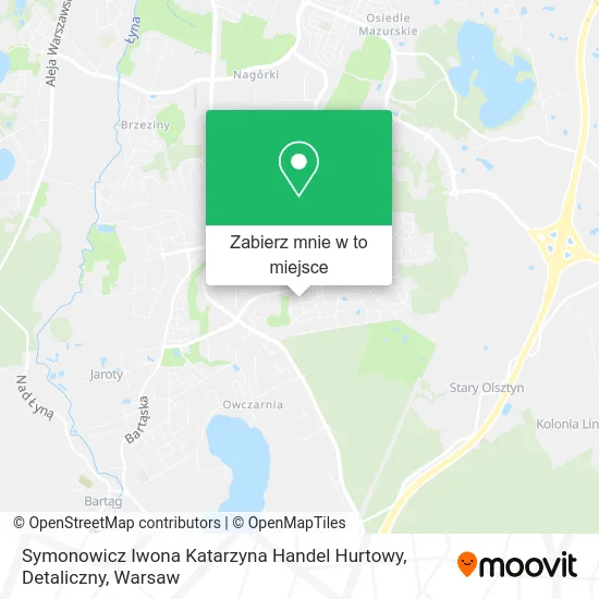 Mapa Symonowicz Iwona Katarzyna Handel Hurtowy, Detaliczny