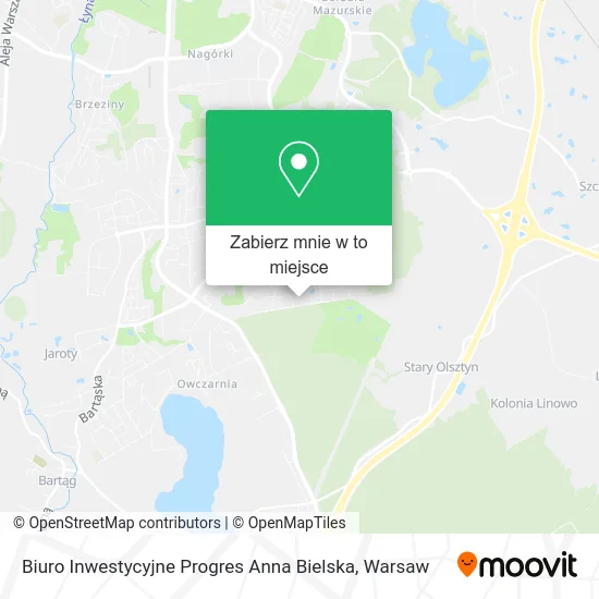 Mapa Biuro Inwestycyjne Progres Anna Bielska