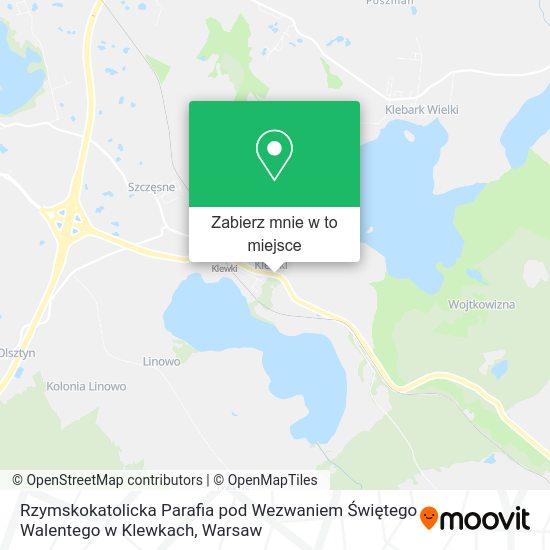 Mapa Rzymskokatolicka Parafia pod Wezwaniem Świętego Walentego w Klewkach