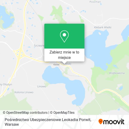 Mapa Pośrednictwo Ubezpieczeniowe Leokadia Porwit