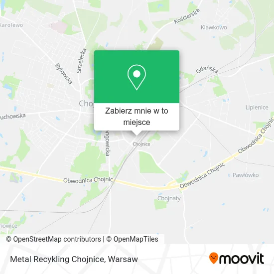 Mapa Metal Recykling Chojnice