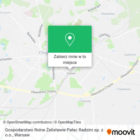 Mapa Gospodarstwo Rolne Żelisławie Pałac Radzim sp. z o.o.