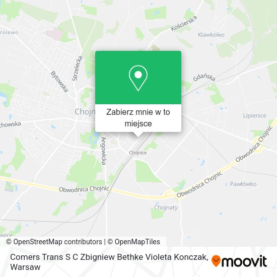 Mapa Comers Trans S C Zbigniew Bethke Violeta Konczak