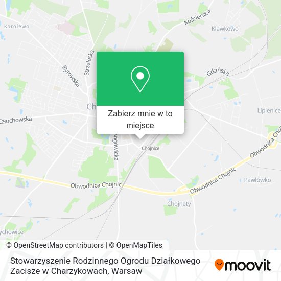 Mapa Stowarzyszenie Rodzinnego Ogrodu Działkowego Zacisze w Charzykowach