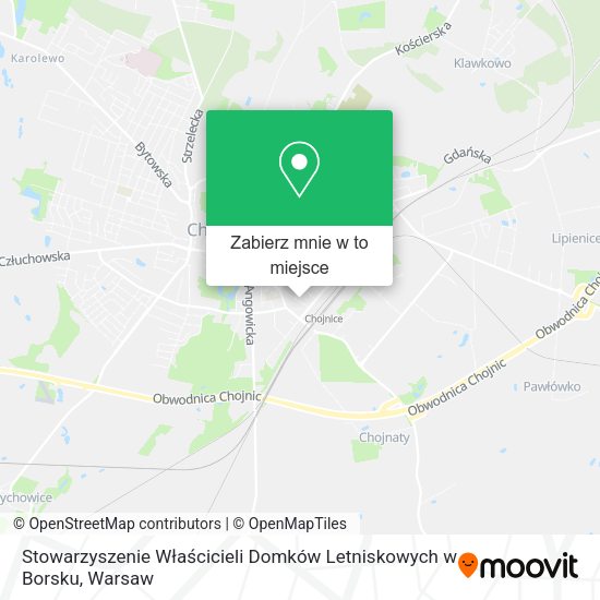 Mapa Stowarzyszenie Właścicieli Domków Letniskowych w Borsku