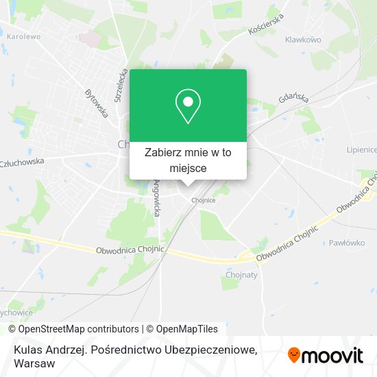 Mapa Kulas Andrzej. Pośrednictwo Ubezpieczeniowe