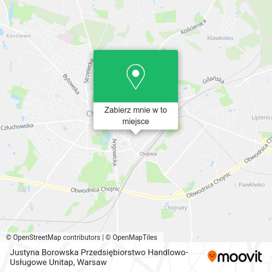 Mapa Justyna Borowska Przedsiębiorstwo Handlowo-Usługowe Unitap