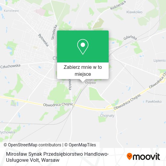 Mapa Mirosław Synak Przedsiębiorstwo Handlowo-Usługowe Volt