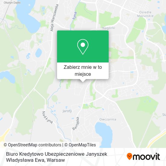 Mapa Biuro Kredytowo Ubezpieczeniowe Janyszek Władysława Ewa