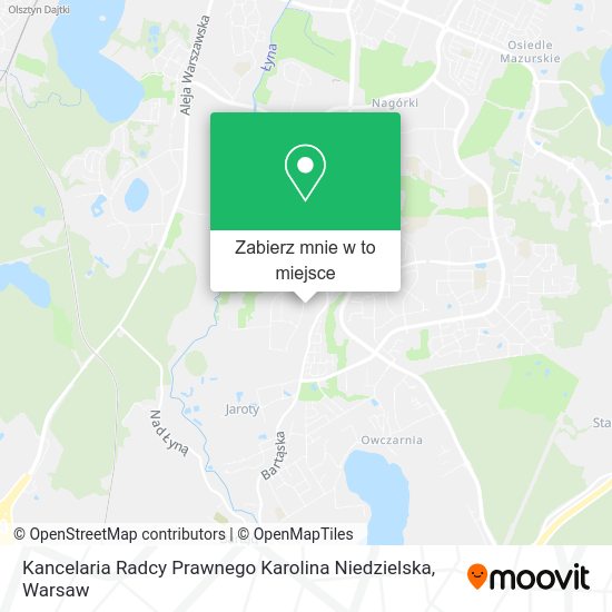 Mapa Kancelaria Radcy Prawnego Karolina Niedzielska