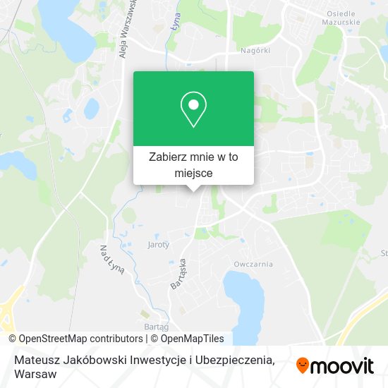 Mapa Mateusz Jakóbowski Inwestycje i Ubezpieczenia