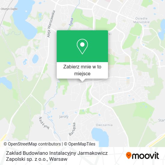 Mapa Zakład Budowlano Instalacyjny Jarmakowicz Zapolski sp. z o.o.