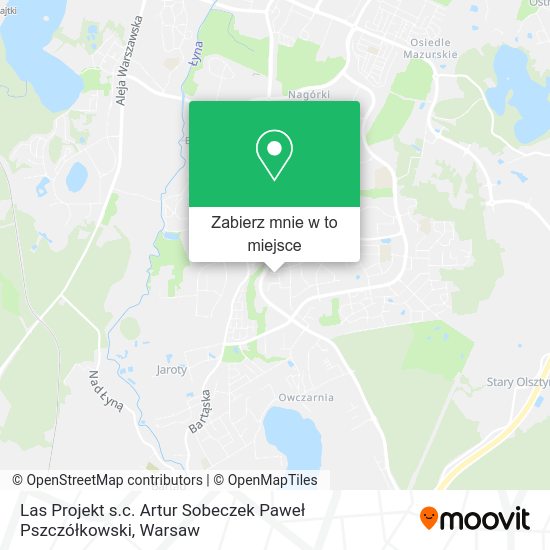 Mapa Las Projekt s.c. Artur Sobeczek Paweł Pszczółkowski