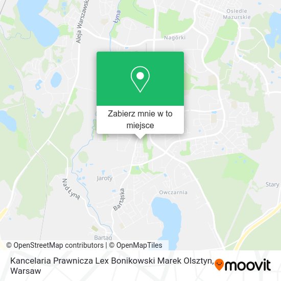 Mapa Kancelaria Prawnicza Lex Bonikowski Marek Olsztyn