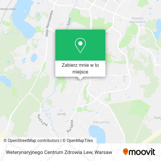 Mapa Weterynaryjnego Centrum Zdrowia Lew