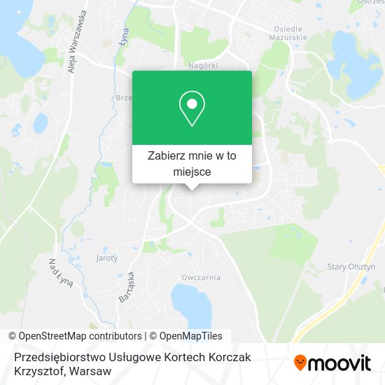 Mapa Przedsiębiorstwo Usługowe Kortech Korczak Krzysztof