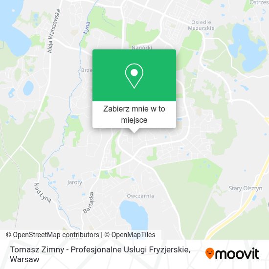 Mapa Tomasz Zimny - Profesjonalne Usługi Fryzjerskie