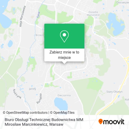 Mapa Biuro Obsługi Technicznej Budownictwa MM Mirosław Marcinkiewicz