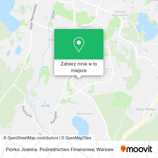 Mapa Piórko Joanna. Pośrednictwo Finansowe