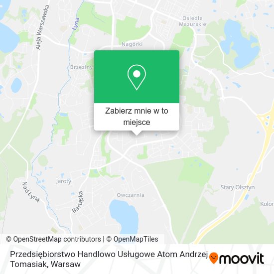 Mapa Przedsiębiorstwo Handlowo Usługowe Atom Andrzej Tomasiak