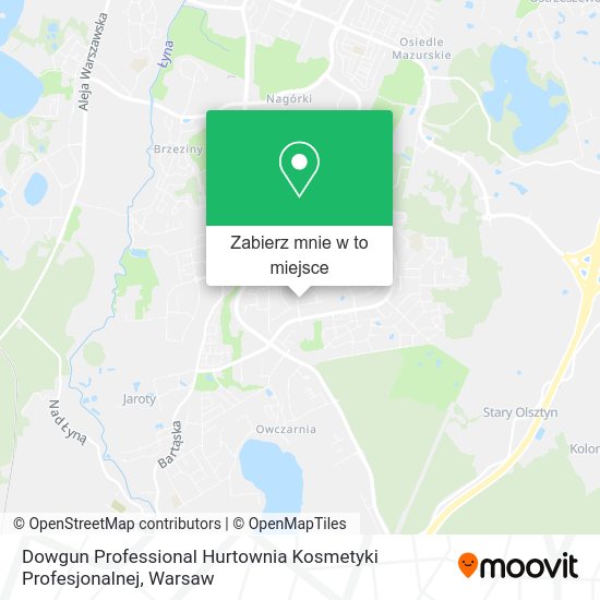 Mapa Dowgun Professional Hurtownia Kosmetyki Profesjonalnej