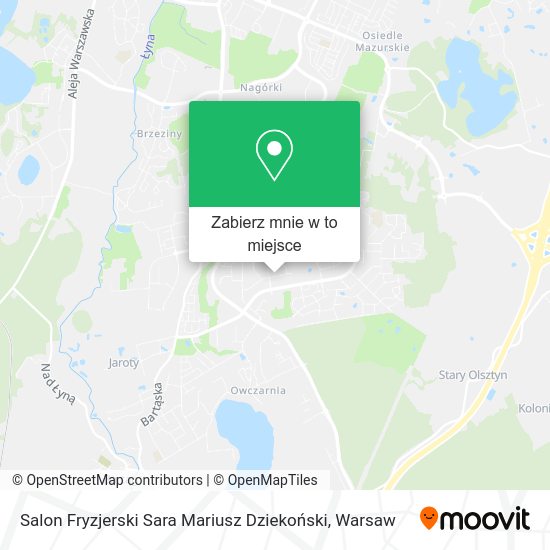 Mapa Salon Fryzjerski Sara Mariusz Dziekoński