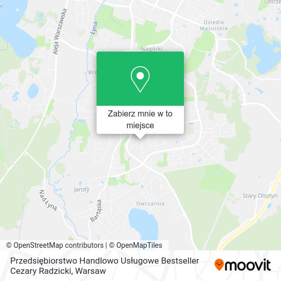 Mapa Przedsiębiorstwo Handlowo Usługowe Bestseller Cezary Radzicki