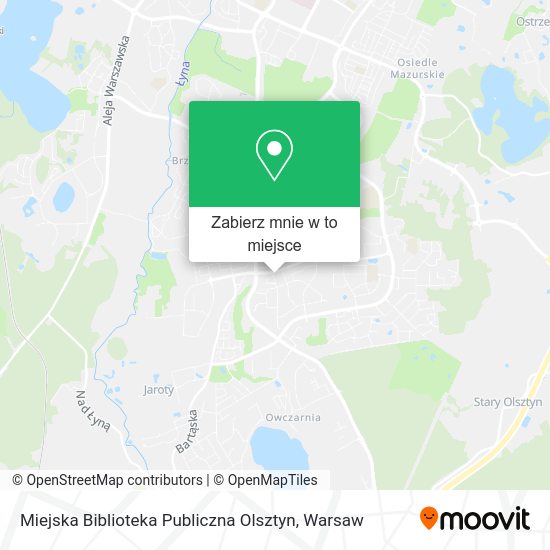 Mapa Miejska Biblioteka Publiczna Olsztyn