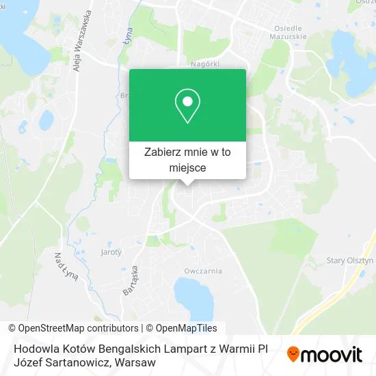 Mapa Hodowla Kotów Bengalskich Lampart z Warmii Pl Józef Sartanowicz