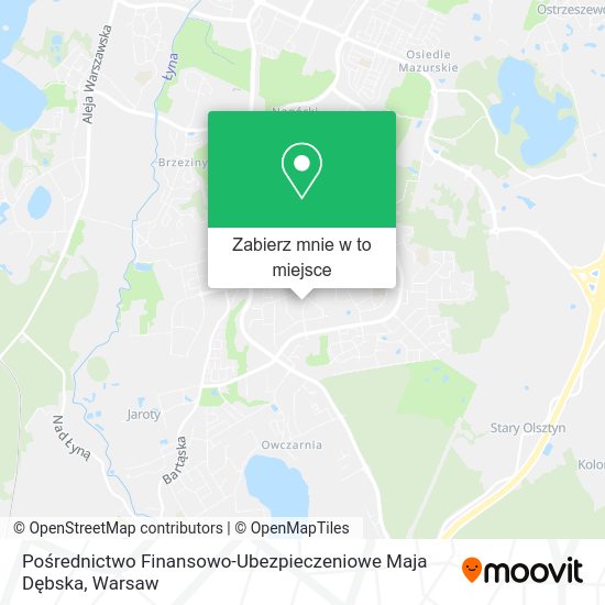 Mapa Pośrednictwo Finansowo-Ubezpieczeniowe Maja Dębska