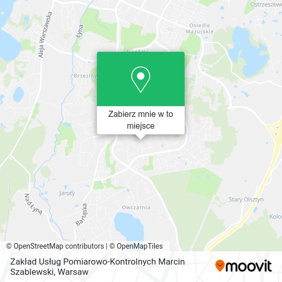 Mapa Zakład Usług Pomiarowo-Kontrolnych Marcin Szablewski