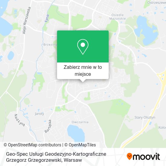 Mapa Geo-Spec Usługi Geodezyjno-Kartograficzne Grzegorz Grzegorzewski