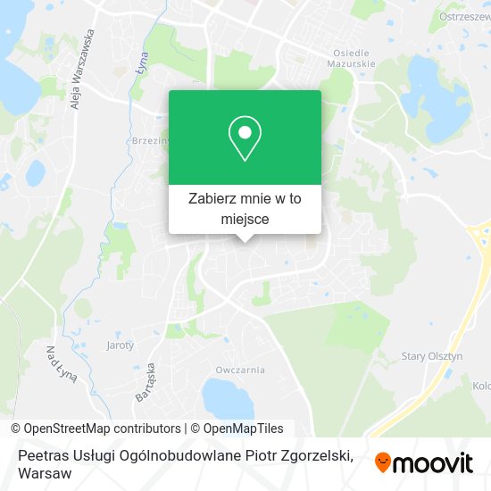 Mapa Peetras Usługi Ogólnobudowlane Piotr Zgorzelski