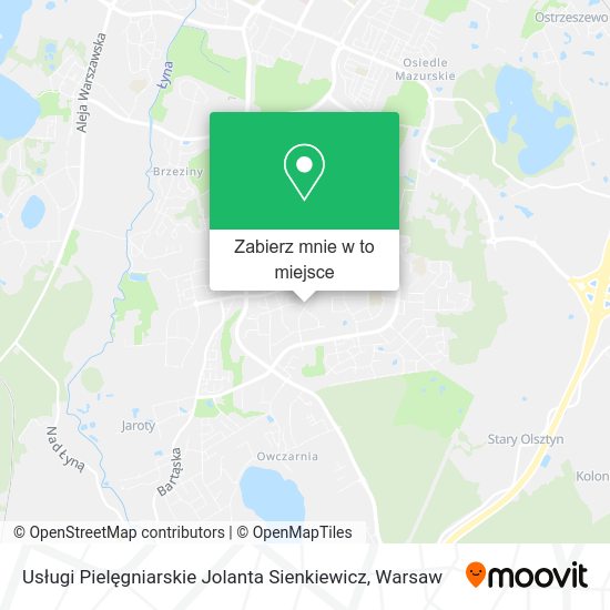 Mapa Usługi Pielęgniarskie Jolanta Sienkiewicz