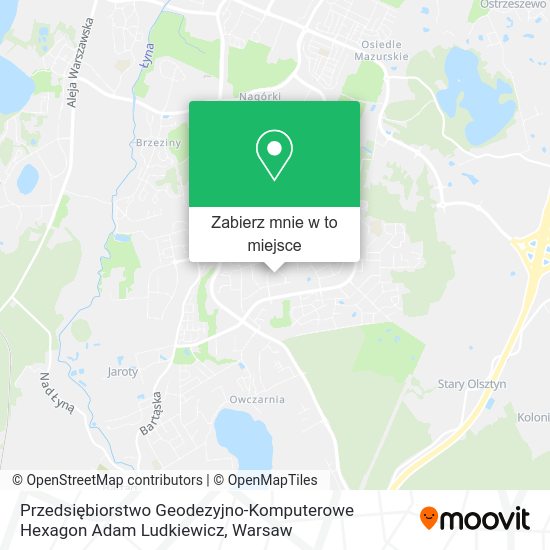 Mapa Przedsiębiorstwo Geodezyjno-Komputerowe Hexagon Adam Ludkiewicz