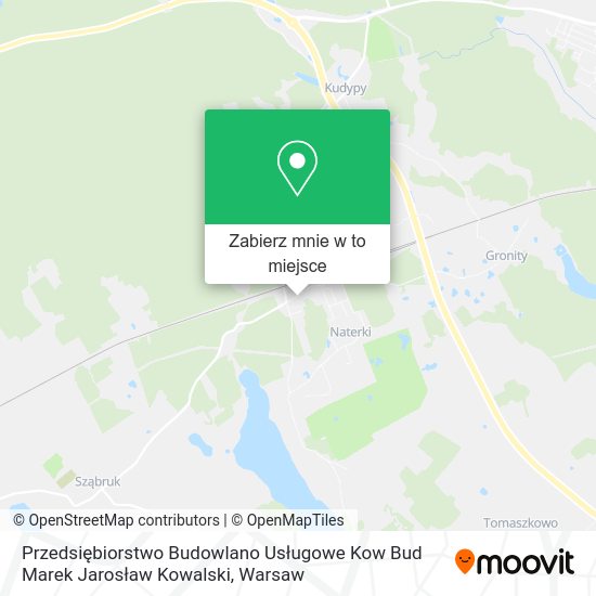 Mapa Przedsiębiorstwo Budowlano Usługowe Kow Bud Marek Jarosław Kowalski